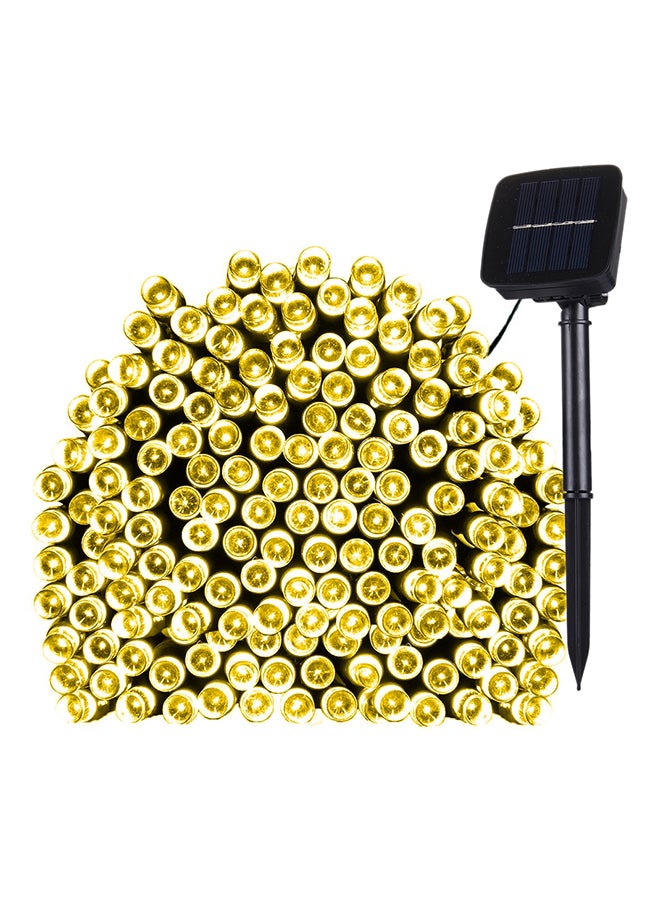 شريط إضاءة يتميز بعدد 100مصباح LED بتصميم مذهل يعمل باللوحة الشمسية ومزود بكابل ممتد أصفر 16 x 7 x 6سم 