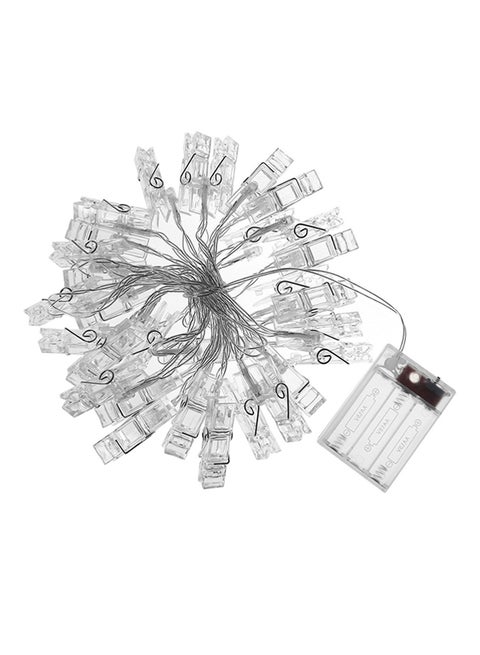 LED Photo Clip String Lights For Decoration White 20 x 12 x 4cm