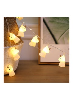 Cartoon Unicorn Shape USB Plug LED String Decorative Lamp Yellow 20 x 10 x 4cm