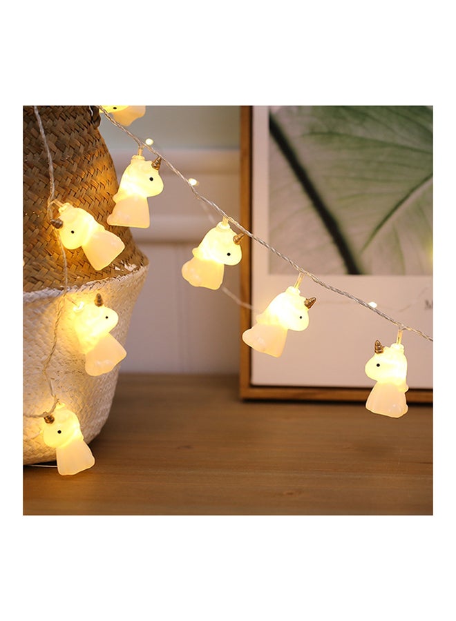 Generic - Cartoon Unicorn Shape USB Plug LED String Decorative Lamp Yellow 20 x 10 x 4cm - Image 1