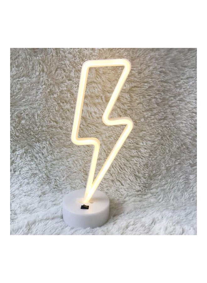 مصباح LED بإضاءة نيون مع حامل أبيض 31 x 12 x 6سم 