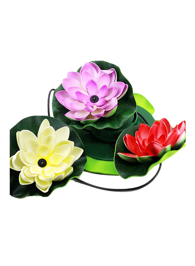 Generic Lotus Flower Lamp Light With Solar Panel Multicolour 19 x 18 x 7centimeter  - Image 1