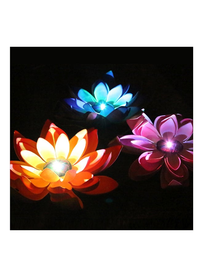 Generic Lotus Flower Lamp Light With Solar Panel Multicolour 19 x 18 x 7centimeter  - Image 2