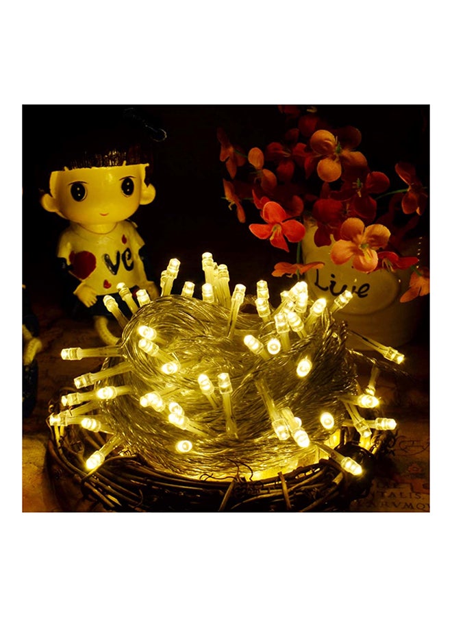 Waterproof LED String Light With Controller Flashing/Fading/Chasing Effect Yellow 10meter