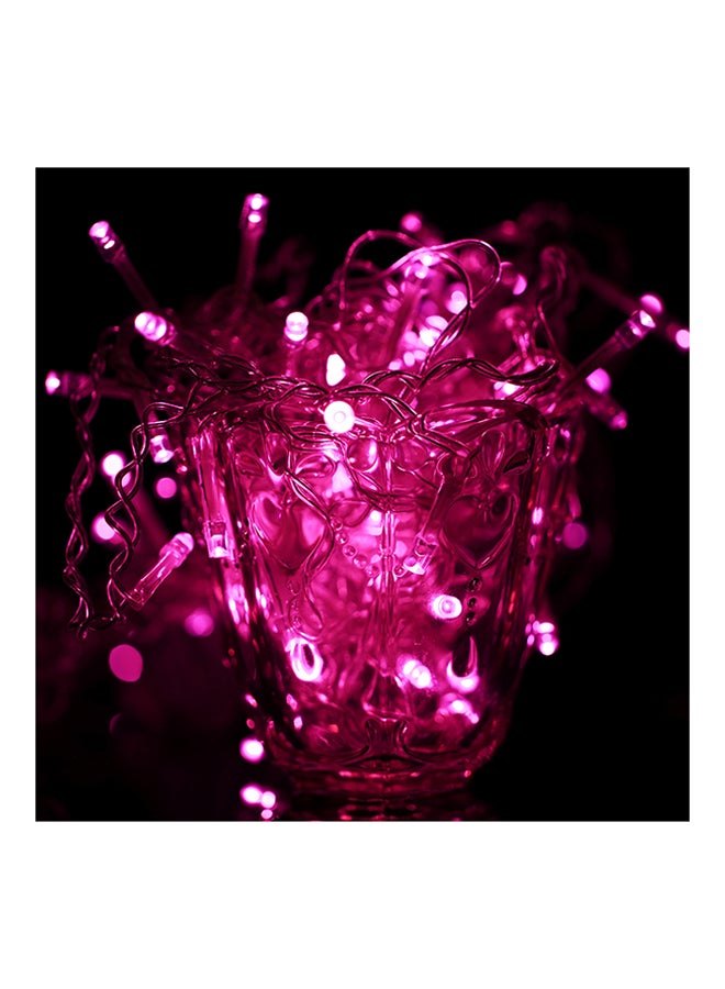 LED String Decoration Light With End Joint And 8 Display Modes Controller Pink 10meter - Image 1