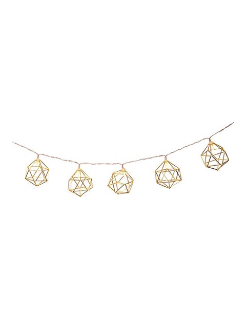 Polygonal LED Interior String Light White 1.5meter