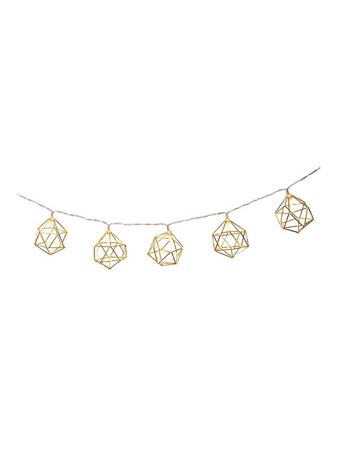 Polygonal LED Interior String Light White 1.5meter