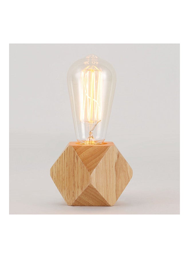 Solid Wood LED Night Light Bedside Lamp White 8 x 8 x 8cm