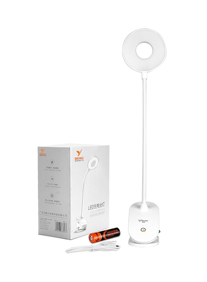 Yage Touch Switch 3-Level Dimming Clip Desk Lamp With Eye Protection LED Light White 30 x 15 x 15cm 