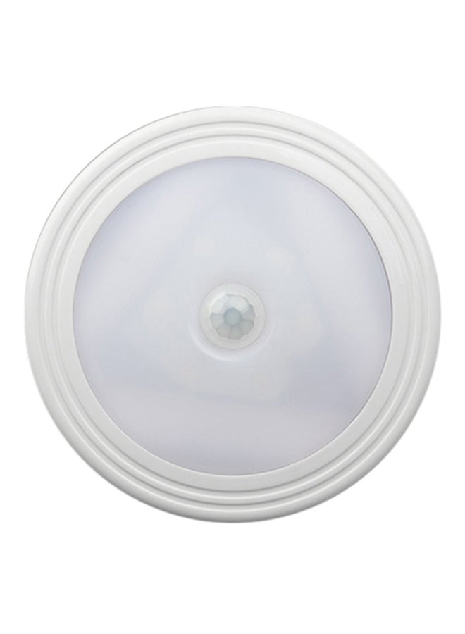 Round Shape LED Pir Sensor Light For Cabinets White 9 x 9 x 3centimeter 