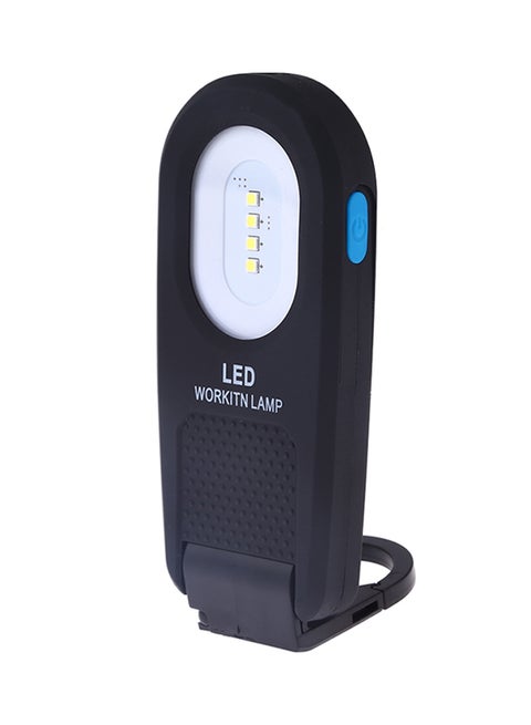 Adjustable USB Charging Magnet LED Working Lamp With Hook White 13 x 4 x 6cm