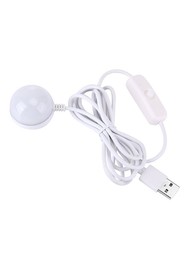 مصباح بإضاءة LED وتصميم مغناطيسي ومزود بقابس USB أبيض 17 x 11 x 2سم - Image 1