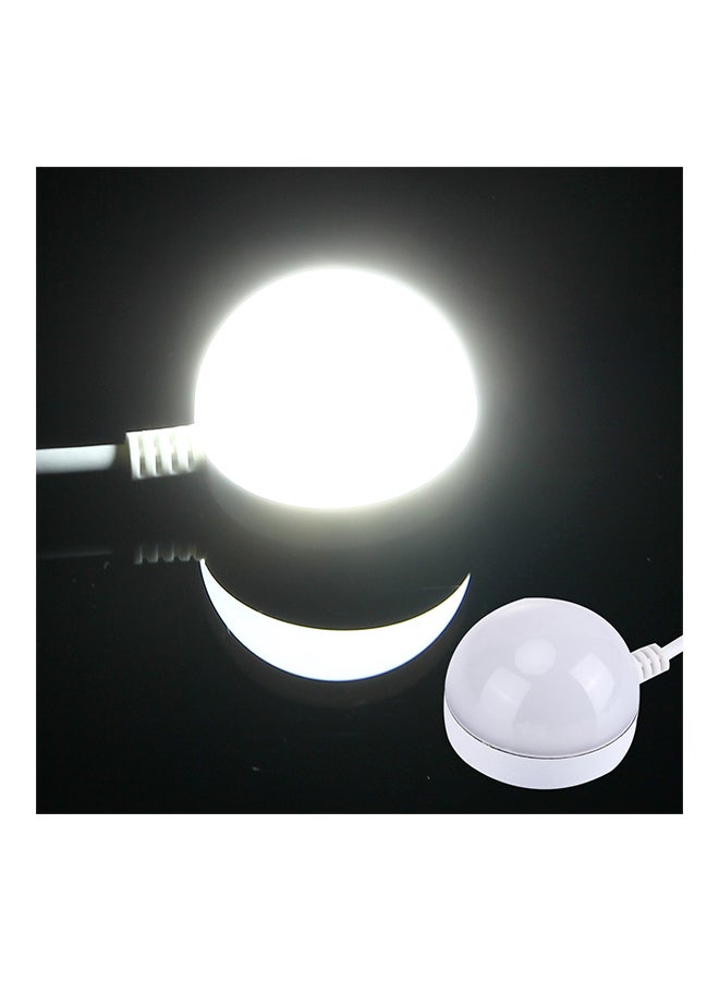 مصباح بإضاءة LED وتصميم مغناطيسي ومزود بقابس USB أبيض 17 x 11 x 2سم - Image 2