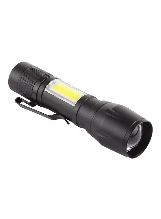 USB Charging Waterproof Fixed Focus Flashlight Black/Yellow/Clear 11 x 4 x 3centimeter