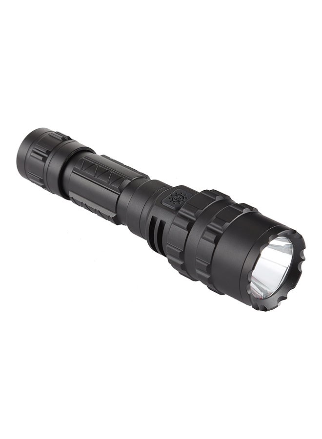 Waterproof Strong LED Flashlight With 5-Modes And USB Cable Black 16 x 5 x 5centimeter