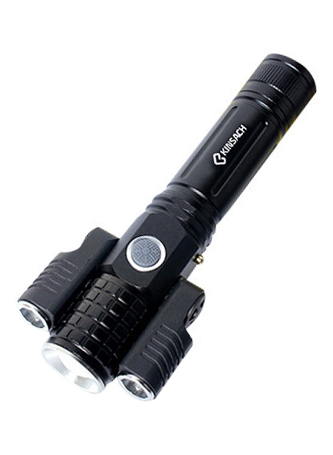 Ks737 Zoomable LED Flashlight Black 19 x 14 x 4centimeter