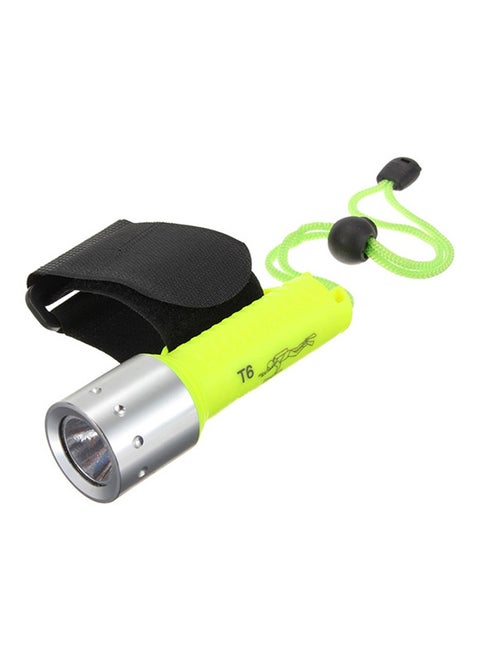 LED Waterproof Underwater Diving Work Flashlight White 16 x 7 x 7centimeter