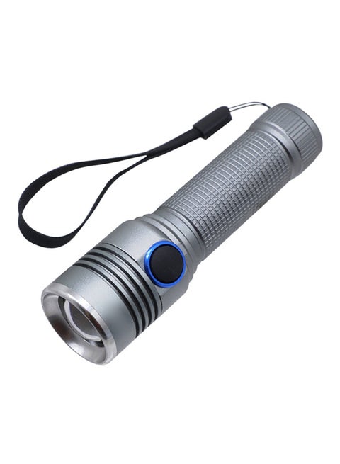 مصباح يدوي LED بإضاءة مركزة قابل للشحن بمنفذ USB أبيض 16 x 4 x 4سم