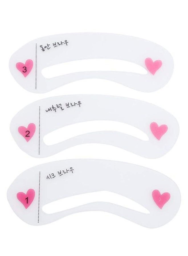 Digital Shoppy 3-Piece Eyebrow Shaper Stencil Set White - Image 1