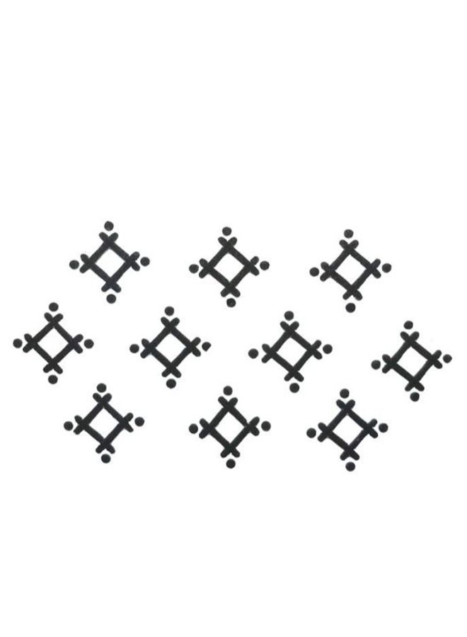 كوميت باسترز مجموعة تصميمات بيندي مزخرفة رائعة أسود - Image 1