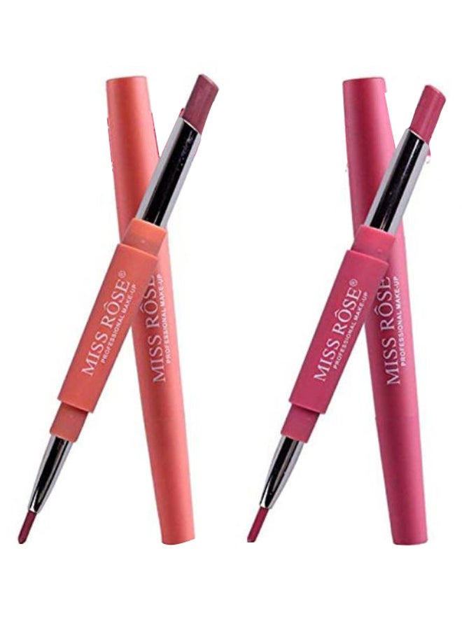 مس روز عبوة من قلمي محدد شفاه وأحمر شفاه غير لامع يدوم طويلاً 07 أحمر/ 03 وردي - Image 1