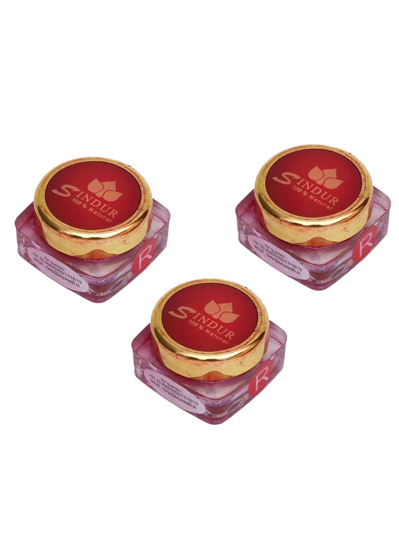 KEYA SETH AROMATHERAPY, DEVICE OF DROP Pack Of 3 Natural Sindur Set Red  - Image 1