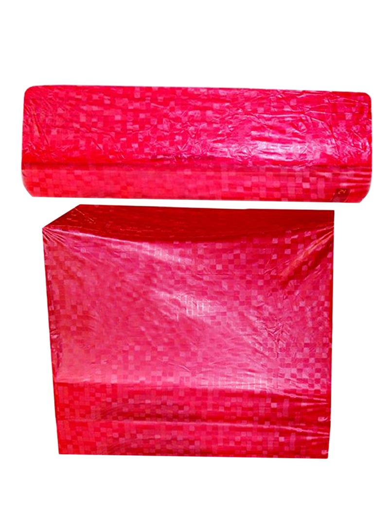 Kuber Industries 2-Piece 1.5 Ton PVC Split Indoor And Outdoor AC Cover Set Red  - Image 2