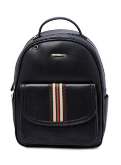 Classic Striped Backpack Black