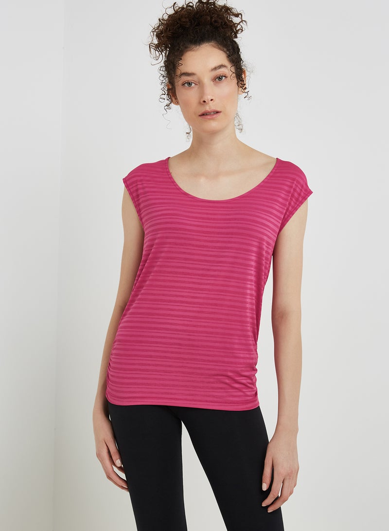 SKECHERS Round Neck Short Sleeves T-Shirt Fuschia  - Image 1
