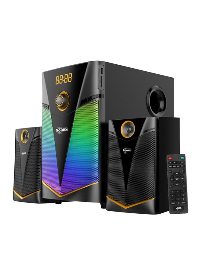 View Sound Stereo Subwoofer With Remote Control VS-6500W Black 