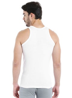 BYC Sleeveless Cotton Vest White  - Image 2
