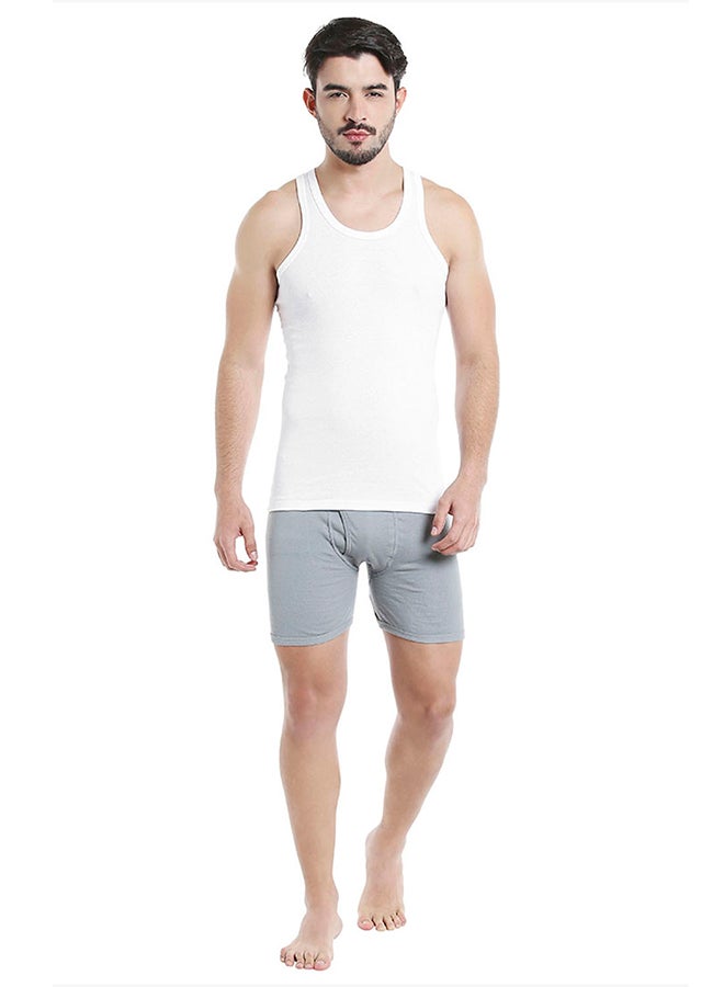 BYC Sleeveless Cotton Vest White - Image 1