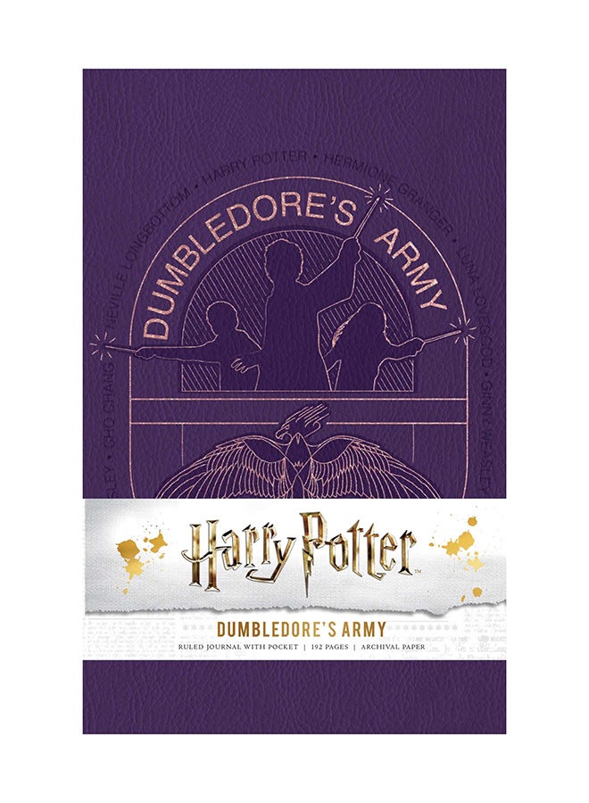 نوت بوك بتصميم جيش دمبلدور وطبعة اسم Harry Potter أرجواني