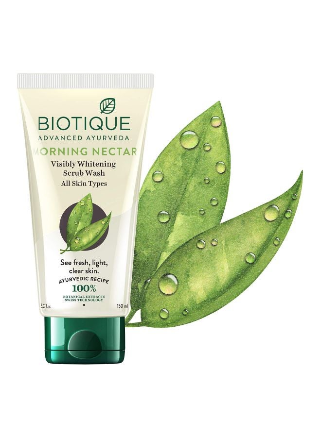 Biotique Morning Nectar Visibly Whitening Scrub Wash 150ml - Image 2