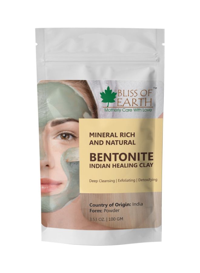 BLISS OF EARTH Bentonite Clay Powder Face Mask 100grams  - Image 1