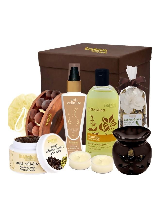 9-Piece Anti Cellulite Coffee Spa Gift Hamper Set - v1566805686/N29280256A_1