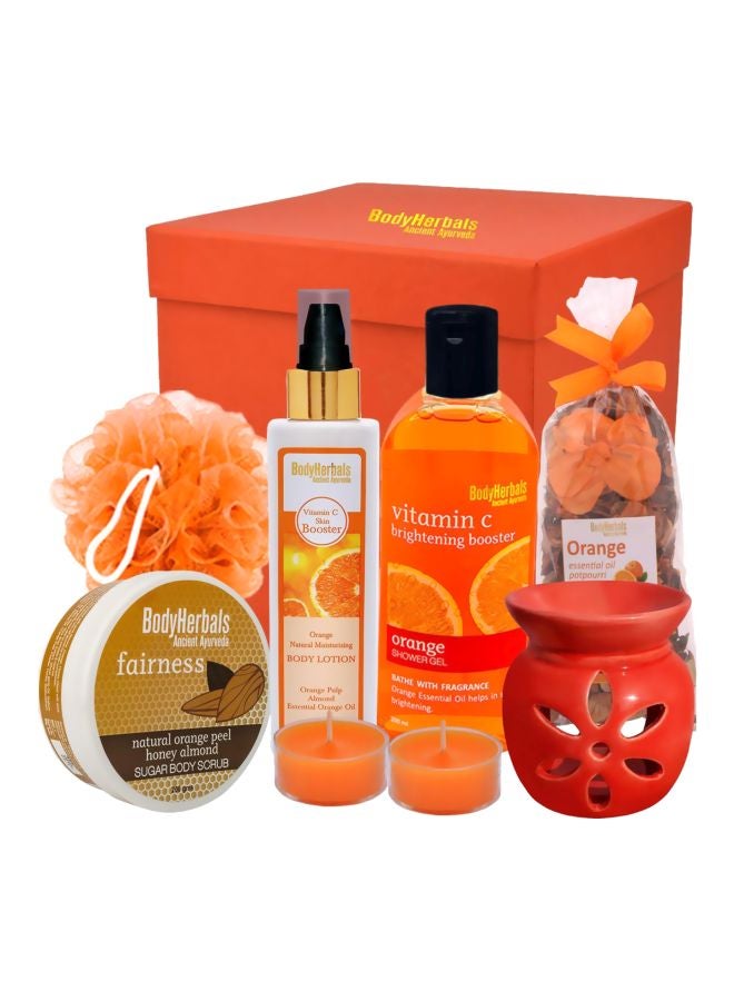 BodyHerbals 7-Piece Orange Essentials Gift Hamper Set - Image 1