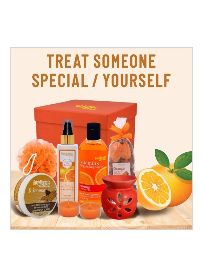 BodyHerbals 7-Piece Orange Essentials Gift Hamper Set - Image 2