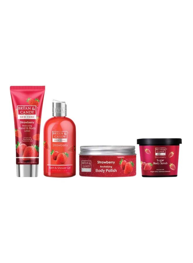 BRYAN & CANDY 4-Piece Strawberry Bath And Body Essentials Set  - Image 1