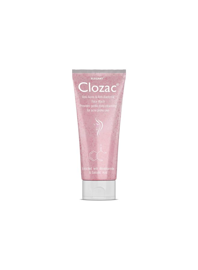 clozac Pack Of 2 Anti Acne And Anti Bacterial Face Wash - Image 2