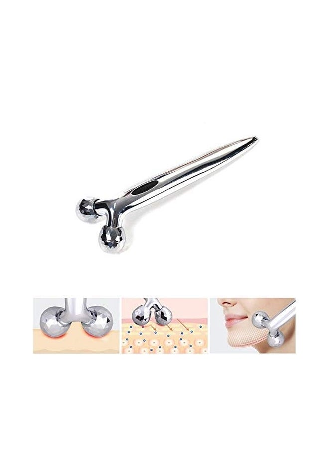 Dayons 3D Face Massage Roller Silver - Image 2