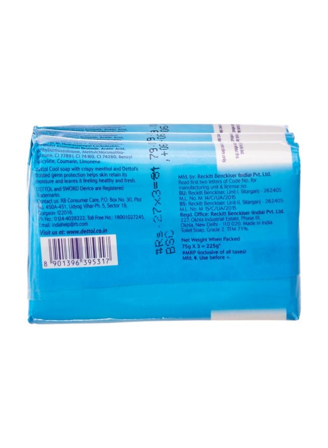 ديتول مجموعة صابون ديتول كول برائحة المنثول المنعشة 3 قطع 75جرام - Image 2