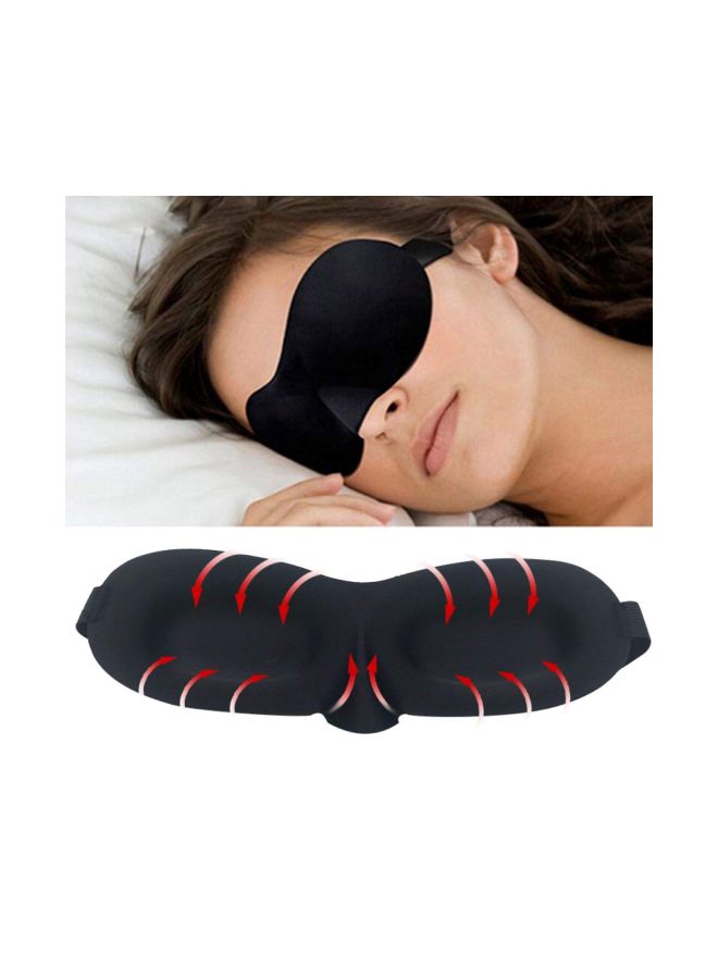 Digital Shoppy - Memory Foam Padded Sleeping Eye Mask Black - Image 1