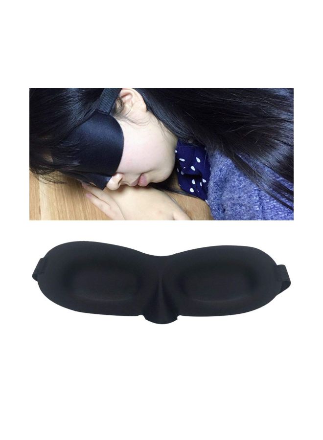 Digital Shoppy - Memory Foam Padded Sleeping Eye Mask Black - Image 1