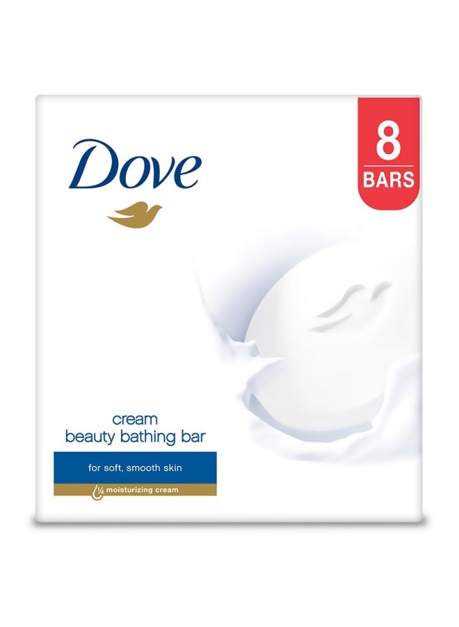 Dove Pack Of 8 Cream Beauty Bathing Bar 100grams - Image 2