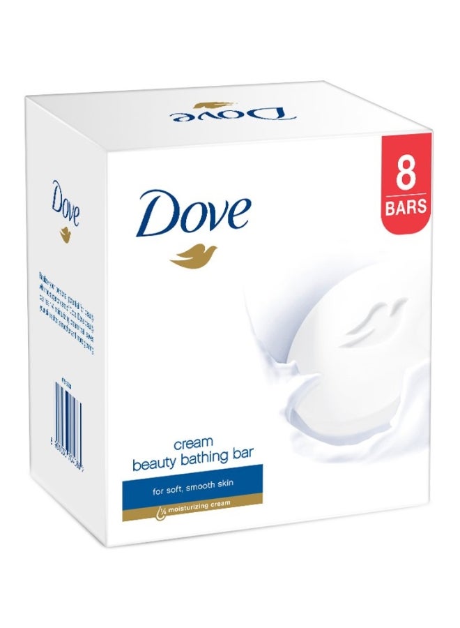 Dove Pack Of 8 Cream Beauty Bathing Bar 100grams - Image 1