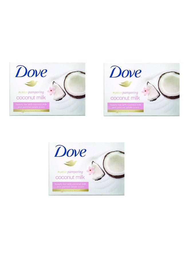 Dove Pack Of 3 Purely Pampering Coconut Milk Beauty Bar 100grams