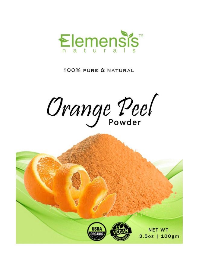 Elemensis Naturals - 100% Pure And Natural Orange Fruit Peel Organic Powder 100grams - Image 1
