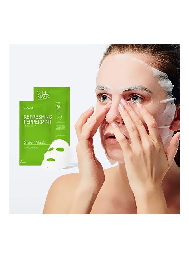 Glam Up 10-Piece Refreshing Peppermint Sheet Mask - Image 2
