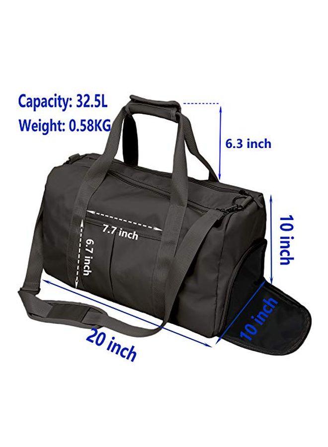 IBEILLI Waterproof Swim Dance Weekender Travel Duffel Bag Black - Image 2